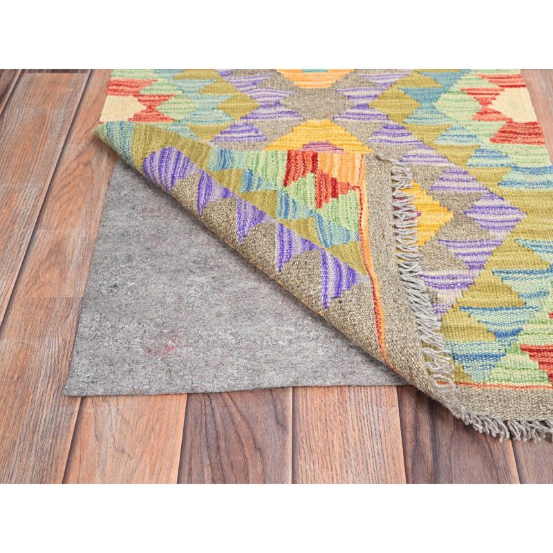 Tapis oriental tissé à la main kilim en laine extra doux 1 pi 10 po x 3 pi 950C284632434691B342CBFD903B3843