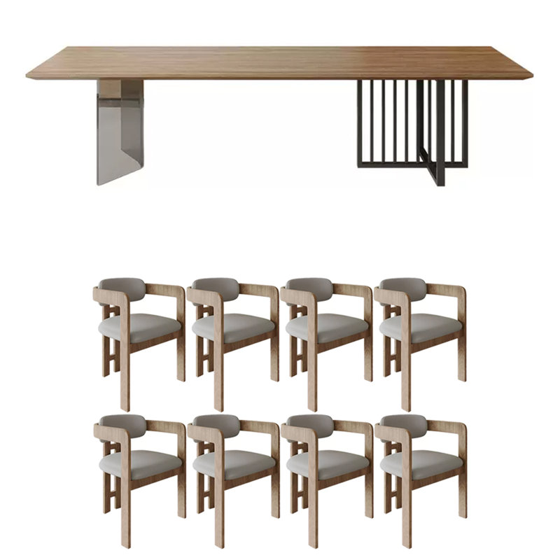 Ensemble de salle à manger rectangulaire l 31,5 po, H 29,53 po x L 86,61 po x l 31,5 po