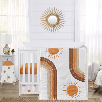 Boho Sun 4 Piece Crib Bedding Set