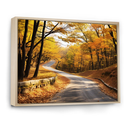 «Golden Autumn Road Into The Forest III» - art mural route