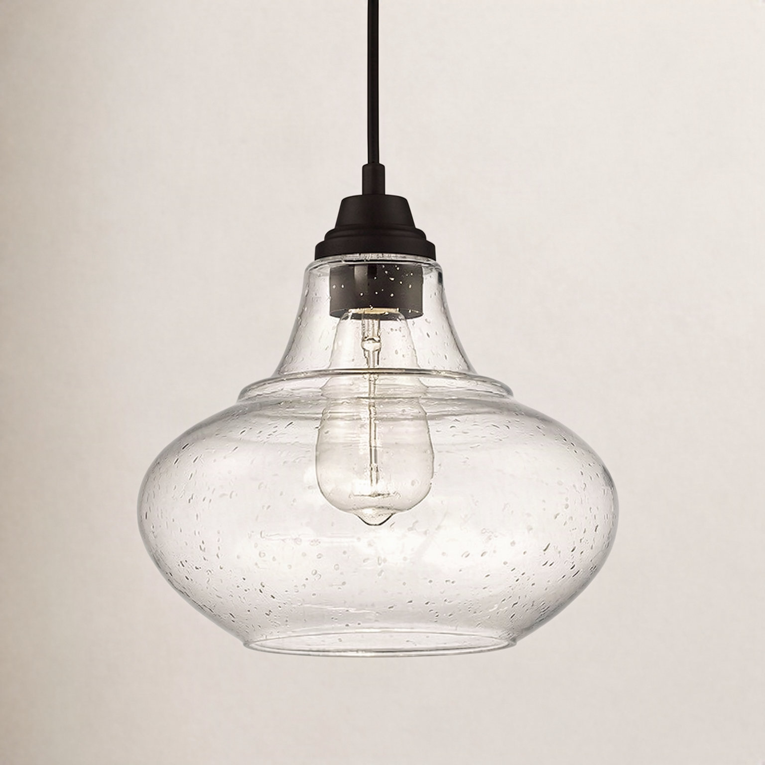 Roderick Dimmable Single Light Pendant, Bronze