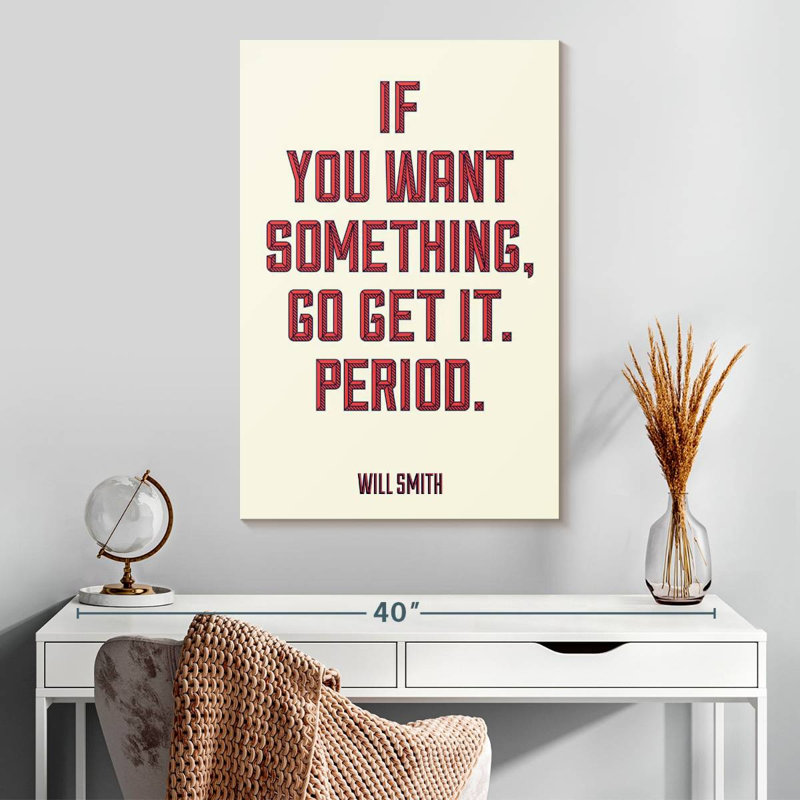 Will Smith, typographie de motivation, H 30 po x l 20 po