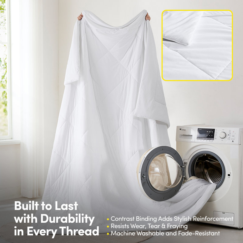 Cooling Oversized All-Season Reversible Single Comforter By Sweet Home Collection®, King/California King, White