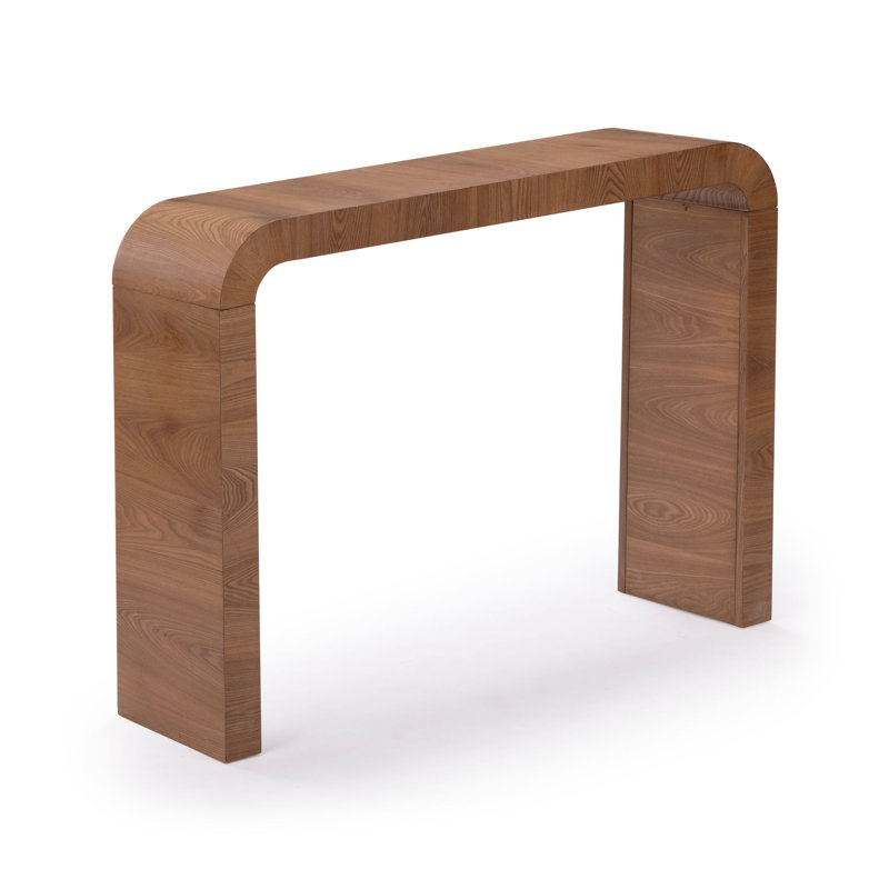 Arcata 56" Waterfall Wood Console Table, Medium Wood