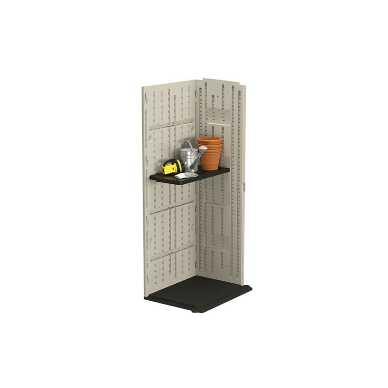 Suncast Vertical Shed 27.75 in. W x 14.5 in. D Shelf Kit in Black