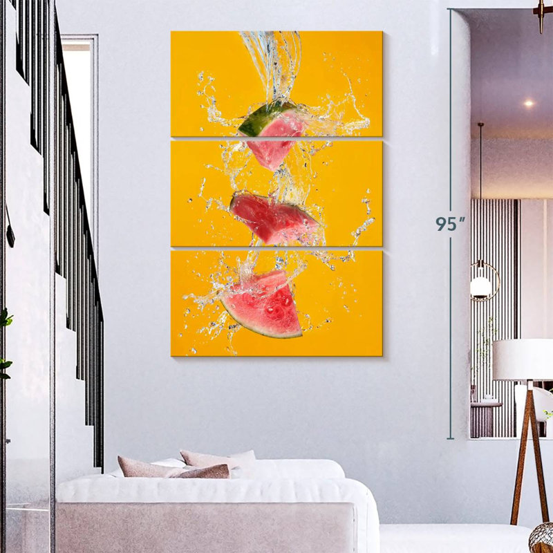 Yarlin Watermelon Splash, 74" H x 48" W