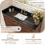 Bravon 61. Plan de toilette en granit noir Galaxy avec lavabo simple blanche-134155470-134155471