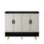 Buffet, armoire à chaussures avec 4 portes et grande armoire de rangement moderne pour chaussures avec tablettes réglables pour vestibule