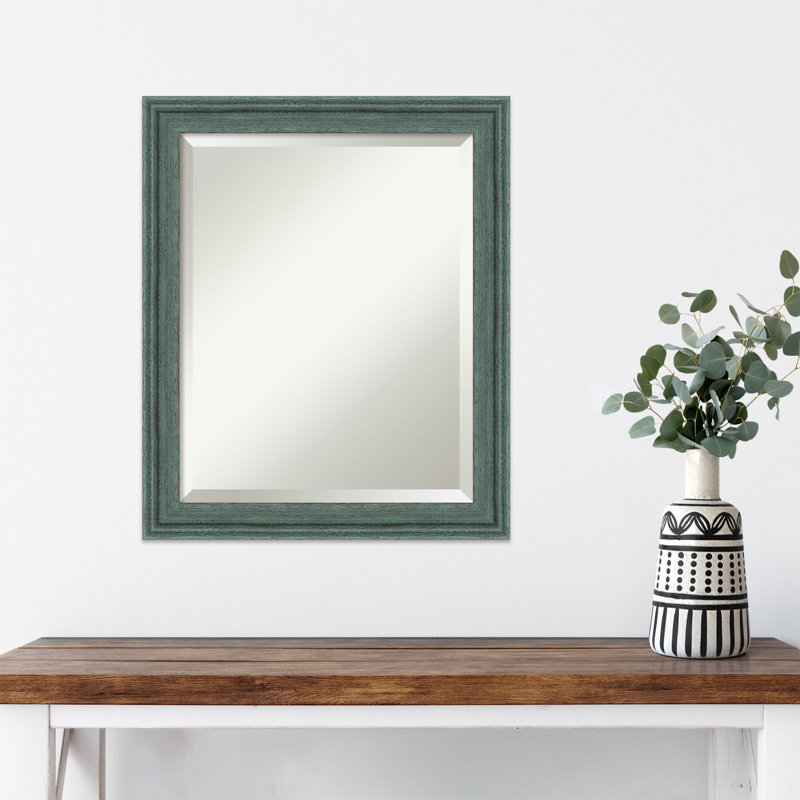 Miroir mural Whittney, 23,5 po x 19,5 po, Bleu