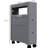 21.07" Wide Gray Bathroom Rolling Storage Cabinet With Locking Wheels 23.6" Capacity