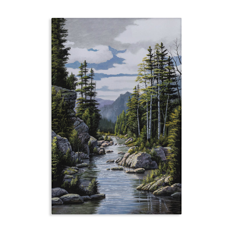 Alone In The Stream, toile par Bill Saunders, H 24 po x l 16 po