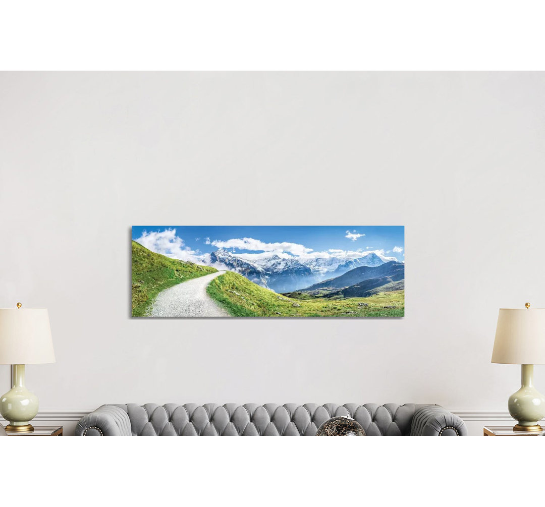 Swiss Alps Near Grindelwald by Jan Becke - Wrapped Canvas Panoramic Gallery-Wrapped Canvas Giclée