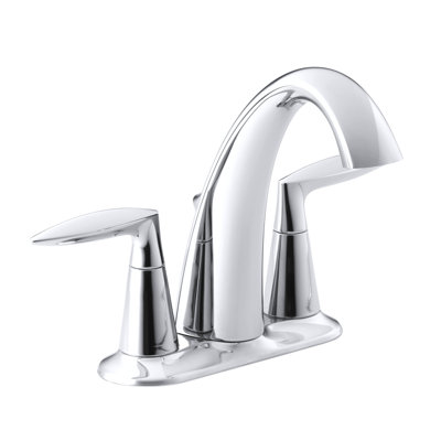 Kohler Alteo® Centerset 4" Bathroom Faucet with Pop-Up Drain Assembly, 2-Handle Bathroom Sink Faucet, 1.2 gpm