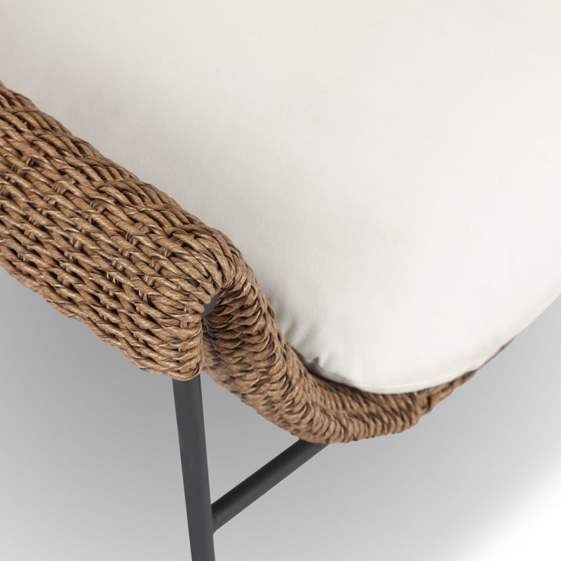 Suerte Outdoor Chair-Faux Black Hyacinth, Arashi Salt