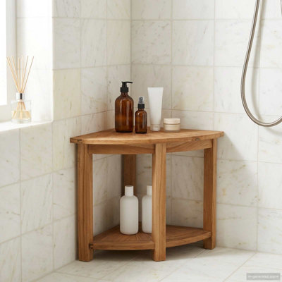 Solid Wood Bathroom Shelves