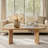 Jesusa Modern 47"W Oval Coffee Table with Solid Wood Adjustable Legs