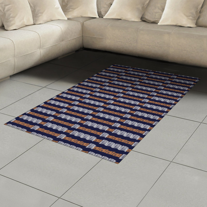 Tapis décoratif à haute densité en fibre de coton à haute densité, Rectangle— 4 pi x 5 pi 8 po
