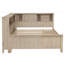 Lit de jour en bois avec tablettes de rangement et 3 tiroirs-623656728