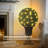 16” Artificial Plant Topiary Ball, Pre-Lit Artificial Topiary Plant With Lights, Timer And Remote Control, Artificial Outdoor Porch Trees With Gold Urn Base For Outdoor Indoor,Gold-298897315