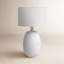 Lampe de table à tambour H 28 po x l 16 po x P 16 po Pompeo