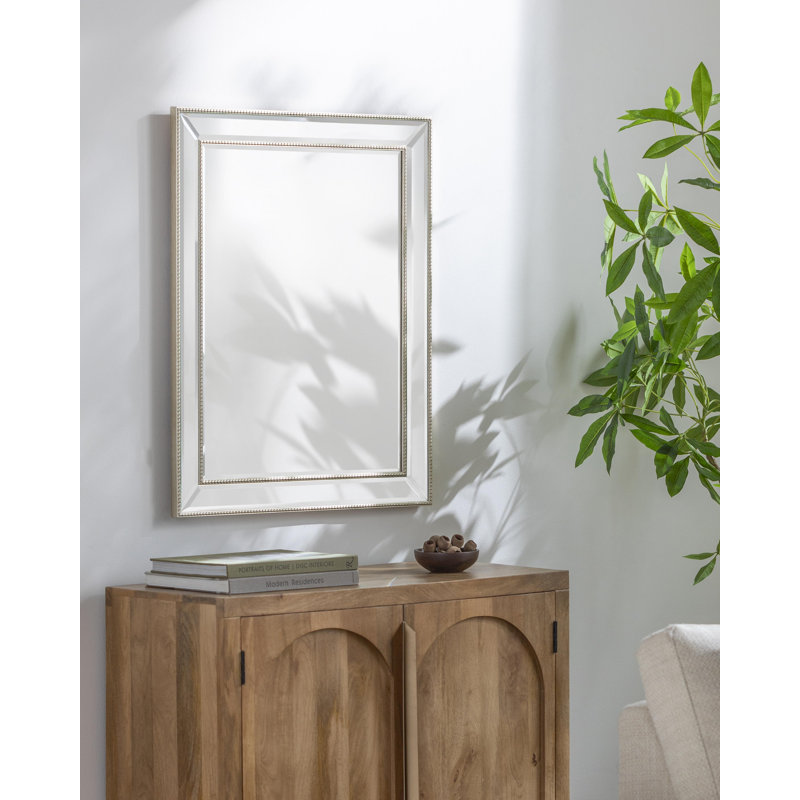 Miroir rectangulaire, 33,55 po x 28 po, Argent