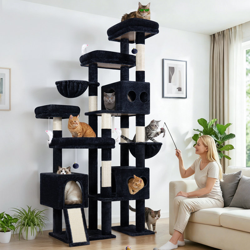 Tour pour chat S82d Big Cat, Gris foncé
