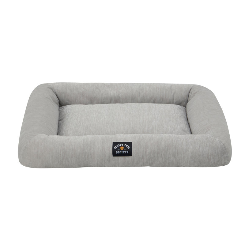 Grand lit rafraîchissant gris en polyester et nylon pour animaux, Grand (H 32 po x l 40 po x P 7 po), Gris