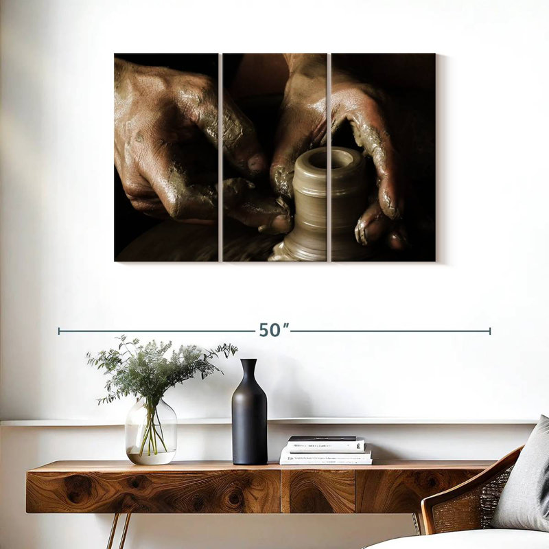 Senne Skillful Potter Hands, 24" H x 45" W