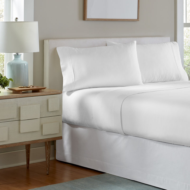 Flannel Sheet Set, Queen Sheet Set + Fitted Sheet + 2 Pillowcases, White