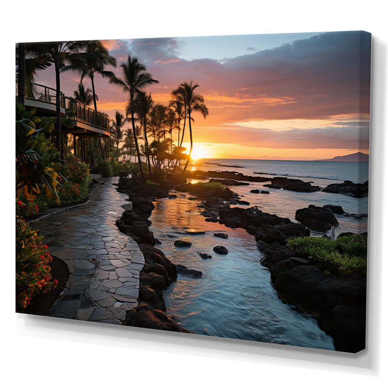 Maui Tropical Dreamscape I, reproduction d'art sur toile, H 30 po x l 40 po x P 1,5 po, Toile tendue