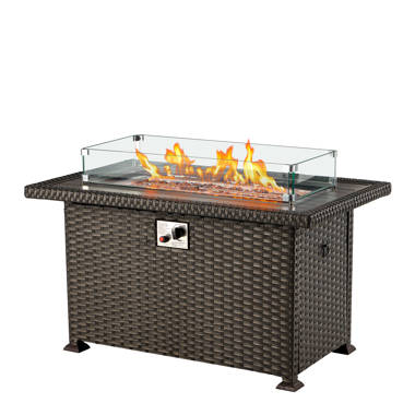 Sunbeam Premium Aluminum Propane/Natural Gas Fire Pit Table