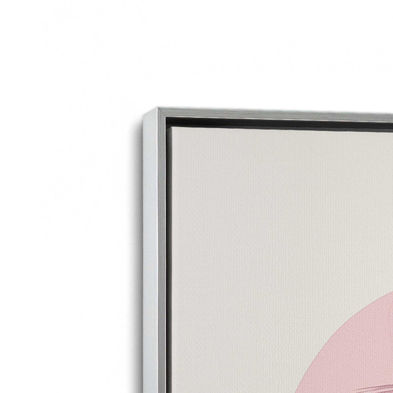 Ensemble de 2 quartz rose Aura, Cadre flottant en chrome poli, H 19 po x l 26 po