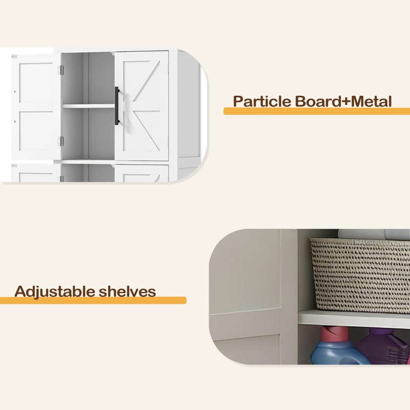 Armoire de maison, armoire de rangement de vestibule, armoire de cuisine, Blanc