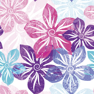 Ronks Floral Pattern - Wrapped Canvas Print