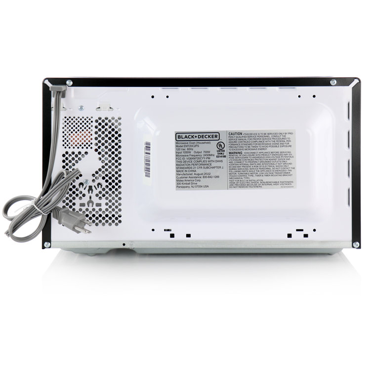 BLACK+DECKER 0.7-cu ft 700-Watt Countertop Microwave (White) at