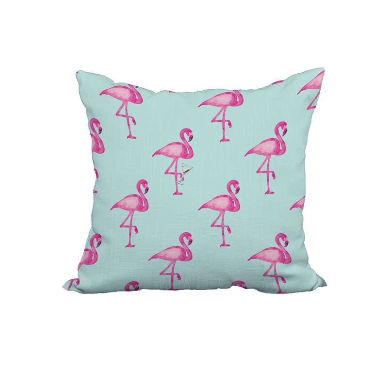 Housse et insert de coussin Flamingo Flamingo, 18 po x 18 po, Aigue-marine