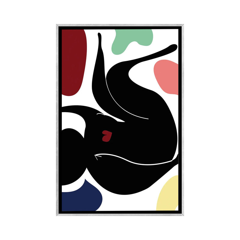 Le centre du cœur-impression d’art graphique, Toile avec cadre argenté, Pas de tapis, H 48 po x l 32 po x P 1,5 po