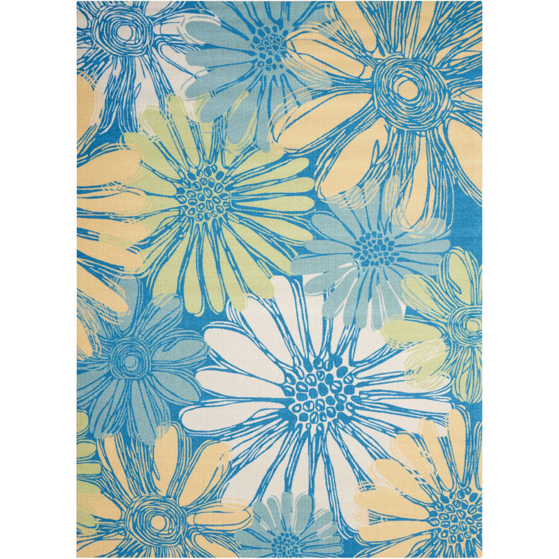 Floral Area Rug, Rectangle 130 x 191cm