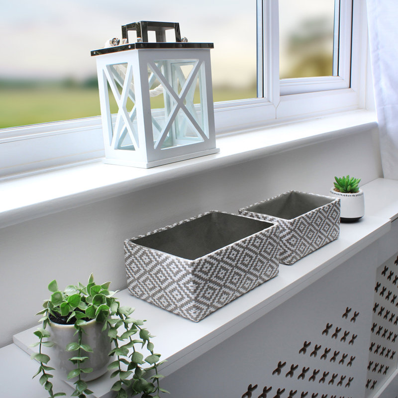 JVL Fabric Decorative Basket