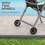  Chaise longue d'extérieur en aluminium à 5 positions réglables avec roulettes