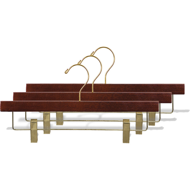 Cintre pour pantalons Winon, Noyer / Laiton
