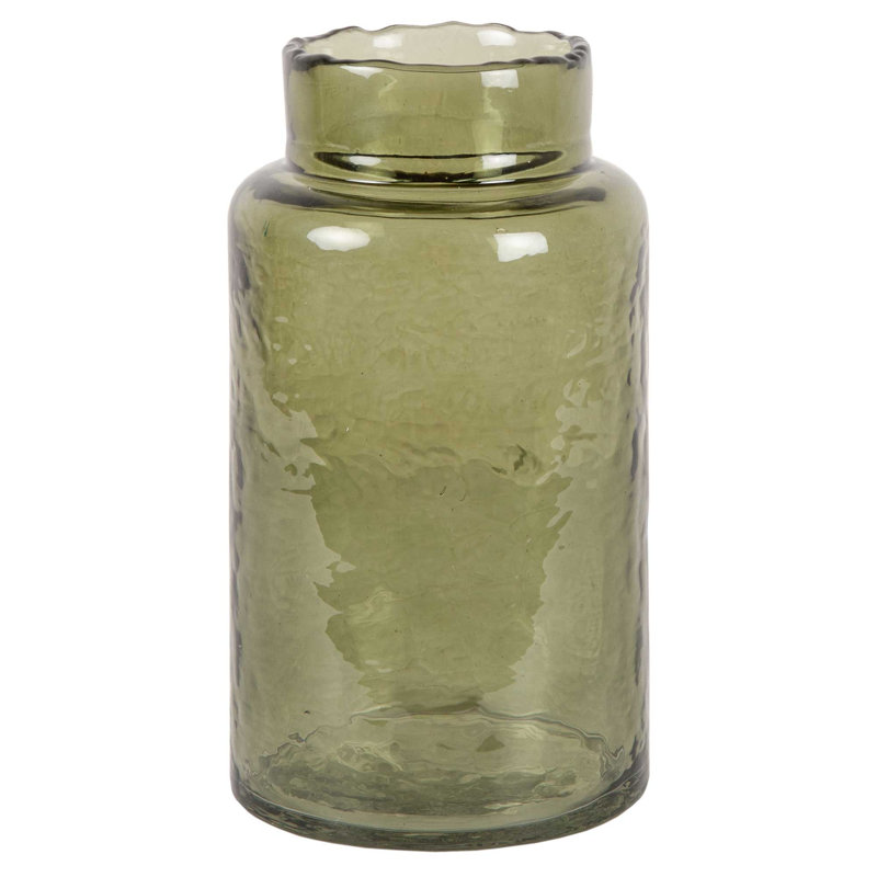 Ensemble de 3 vases de table en verre vert Adina
