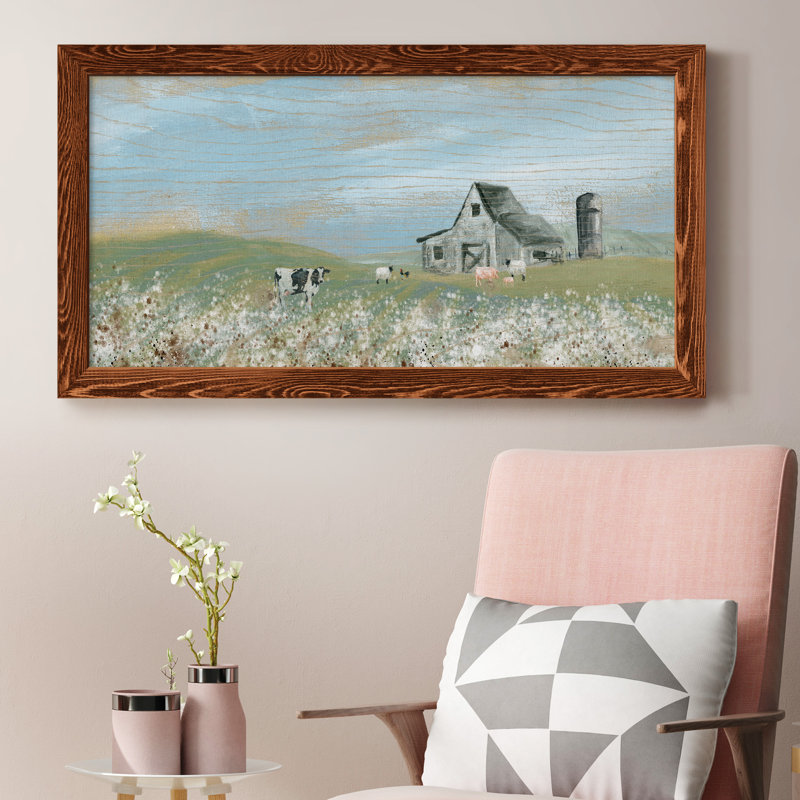 Cotton Fields - Peinture sur toile encadrée, Toile avec cadre érable