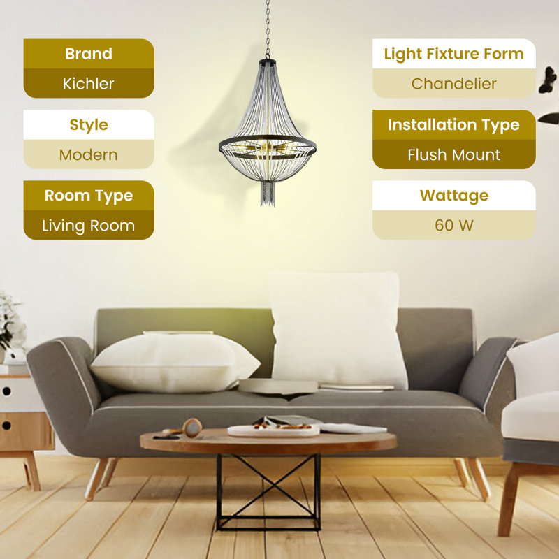 Alexia 5 - Light Dimmable Wagon Wheel Chandelier