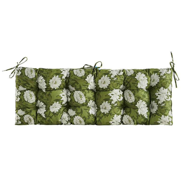 Outdoor 4'' Bench Seat Cushion, Green