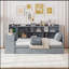 Lit de jour simple en bois avec 3 tiroirs, ports USB et bureau, gris