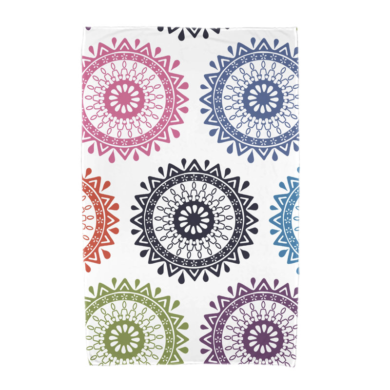 Serviette de plage à imprimé Groovy, Jaune