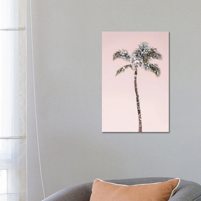 Glitter Palm Tree 1 Piece Wall Art on Canvas