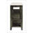 White Marble Top And Gray Oak Finish Server