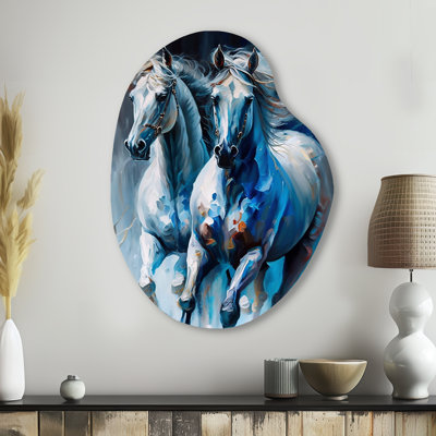 Markwon - Horse Pear Shape Asymmetric Metal Wall Art